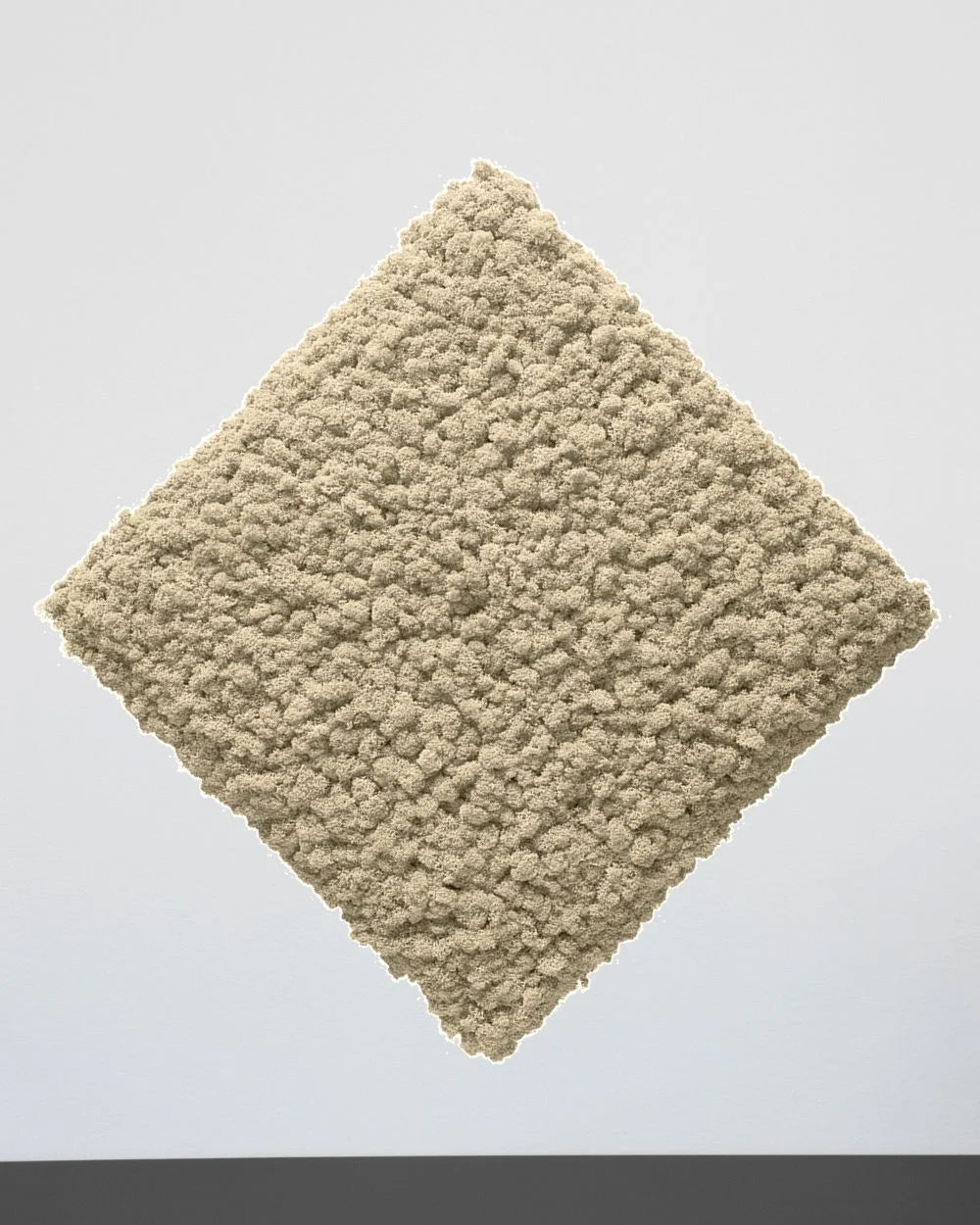 Farbvariante Gelb des quadratischen Moospaneels aus echtem Islandmoos – 50 × 50 cm