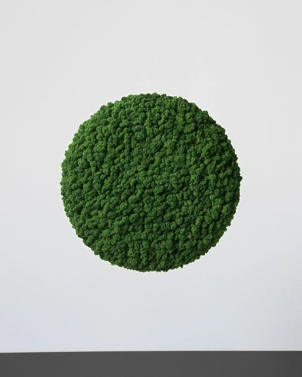 Rundes Islandmoos-Paneel für dekoratives Wandstyling – Grün, Ø 30 cm