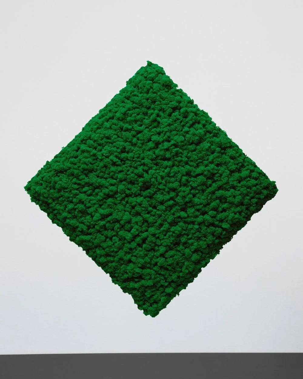 Islandmoos-Paneel in quadratischer Form im Rotton – 30 × 30 cm