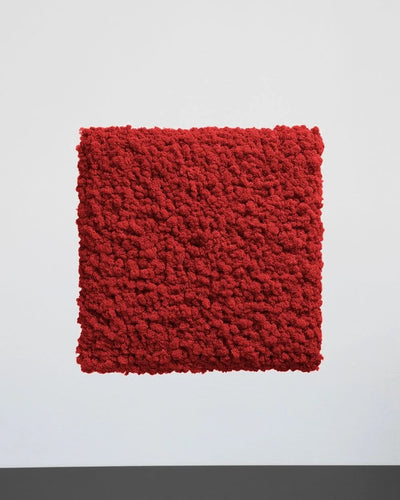 Quadratisches Moospaneel aus echtem Islandmoos für modulare Wanddekoration – Lila, 50 × 50 cm