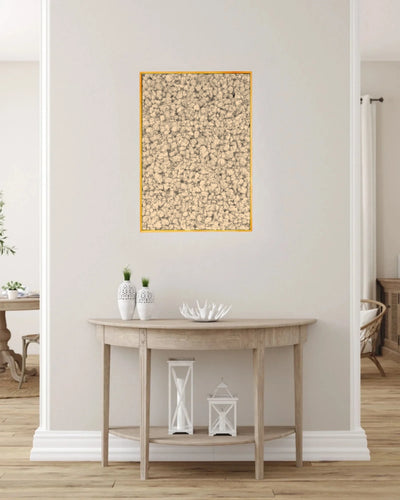 Quadratisches Moosbild mit echtem finnischem Islandmoos